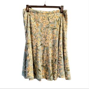 Emma James Green Floral Print Skirt -  Flowy and feminine